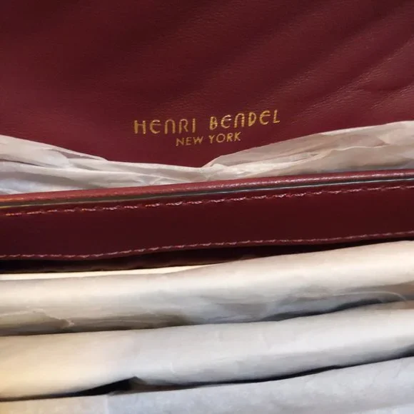 NWOT Henri Bendel 712 Convertible Shoulder Bag in Oxblood - Picture 10 of 16